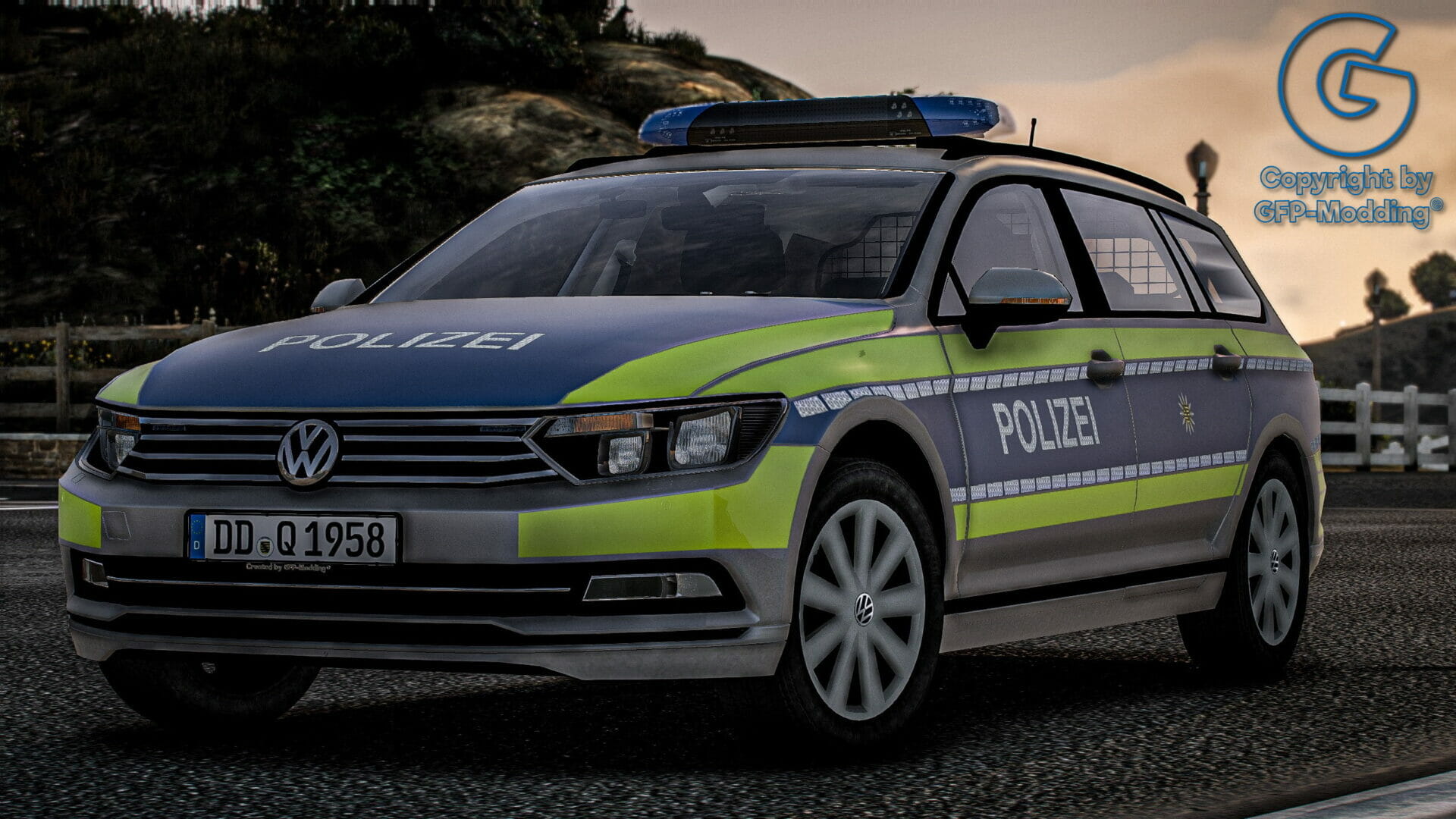 Volkswagen Passat B8 Polizei Sachsen [ELS] [REFLECTION]