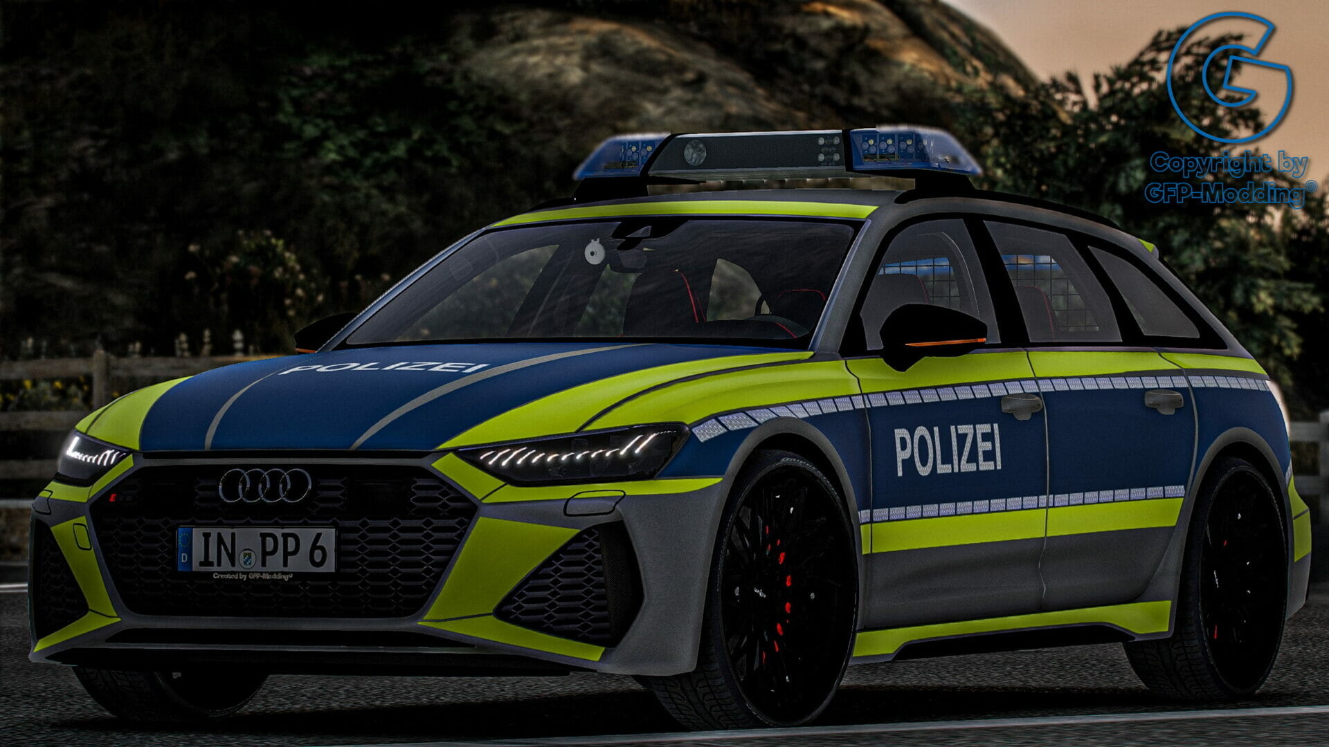 Audi RS6 Polizei Bayern Ingolstadt [FIVEM] [ELS] [REFLECTION]