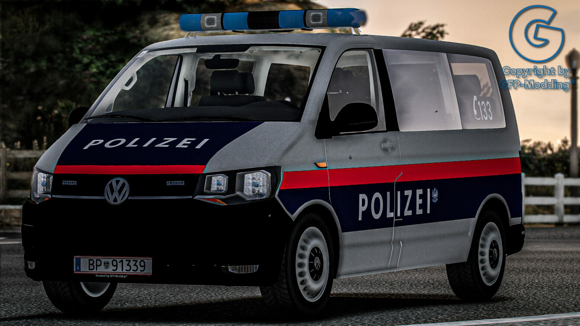 Volkswagen T6 Polizei Österreich [ELS] [REFLECTION]