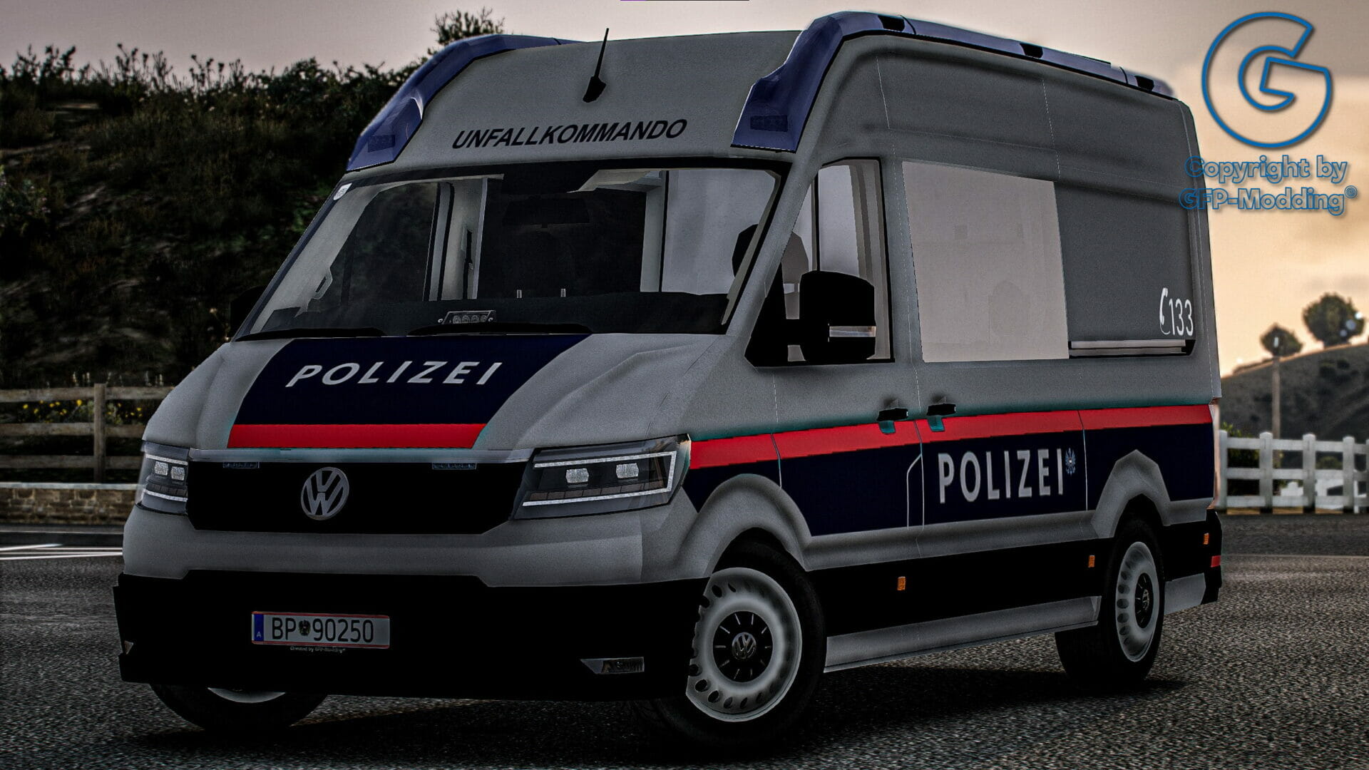 Volkswagen Crafter Verkehrsunfallkommando Polizei Österreich [ELS] [REFLECTION]