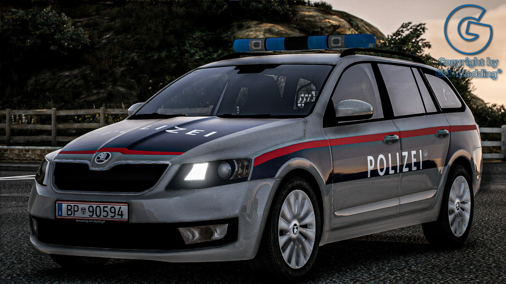 Skoda Octavia Polizei Österreich [ELS] [REFLECTION]