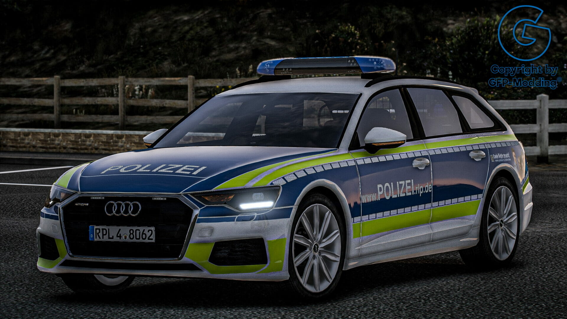 Audi A6 Avant Polizei Rheinland-Pfalz [FIVEM] [ELS] [REFLECTION]