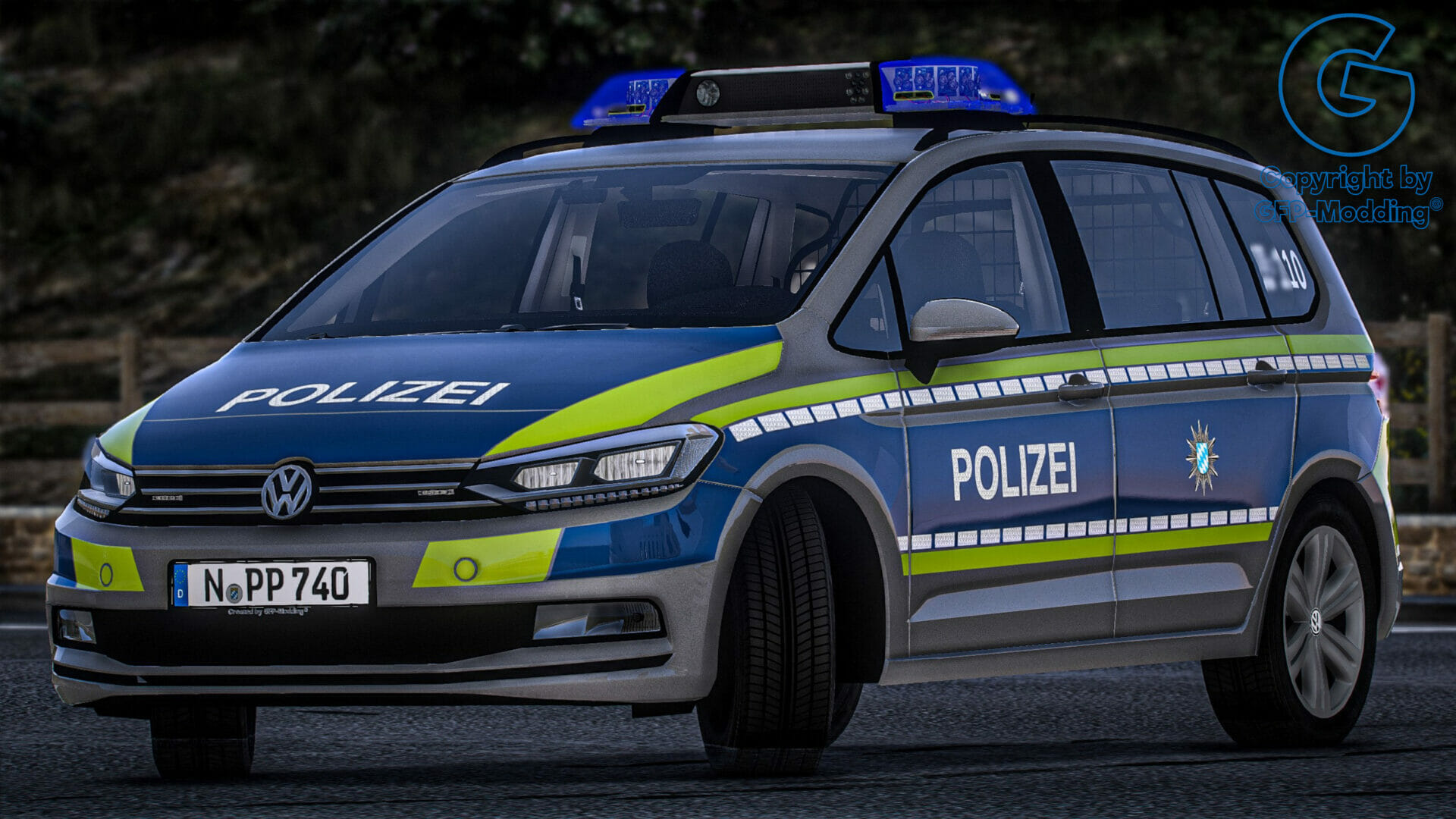 Volkswagen Touran 2016 Polizei Nürnberg [ELS] [REFLECTION]