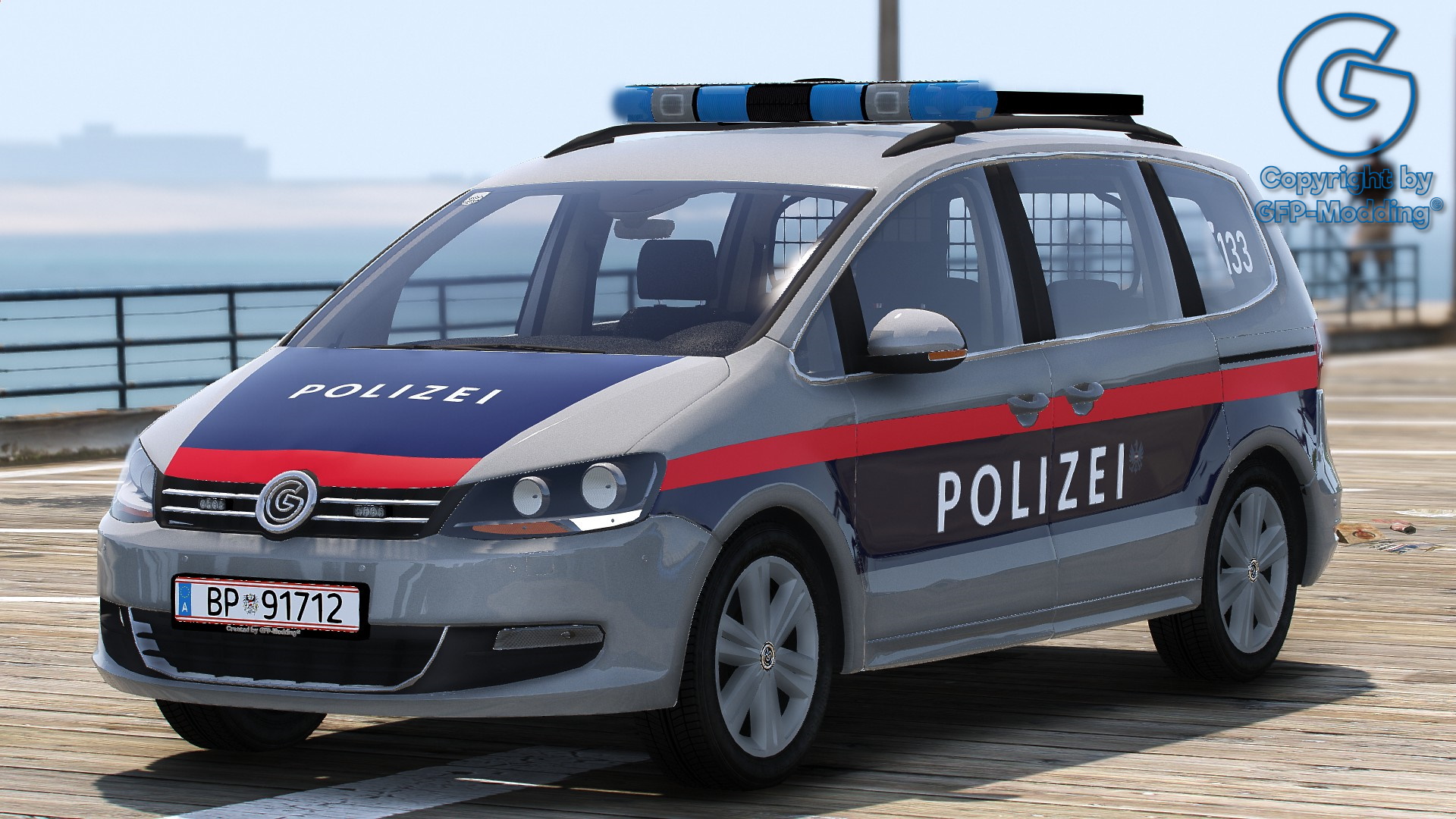 GFP Sharan Polizei Landesverkehrsabteilung Österreich [REPLACE] [ADDON] [FIVEM] [ELS] [REFLECTION]