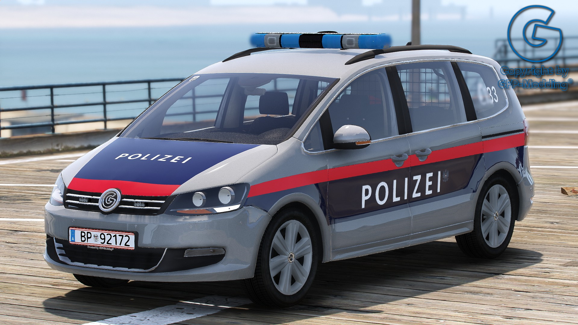 GFP Sharan Polizei Österreich WEGA [REPLACE] [ADDON] [FIVEM] [ELS] [REFLECTION]