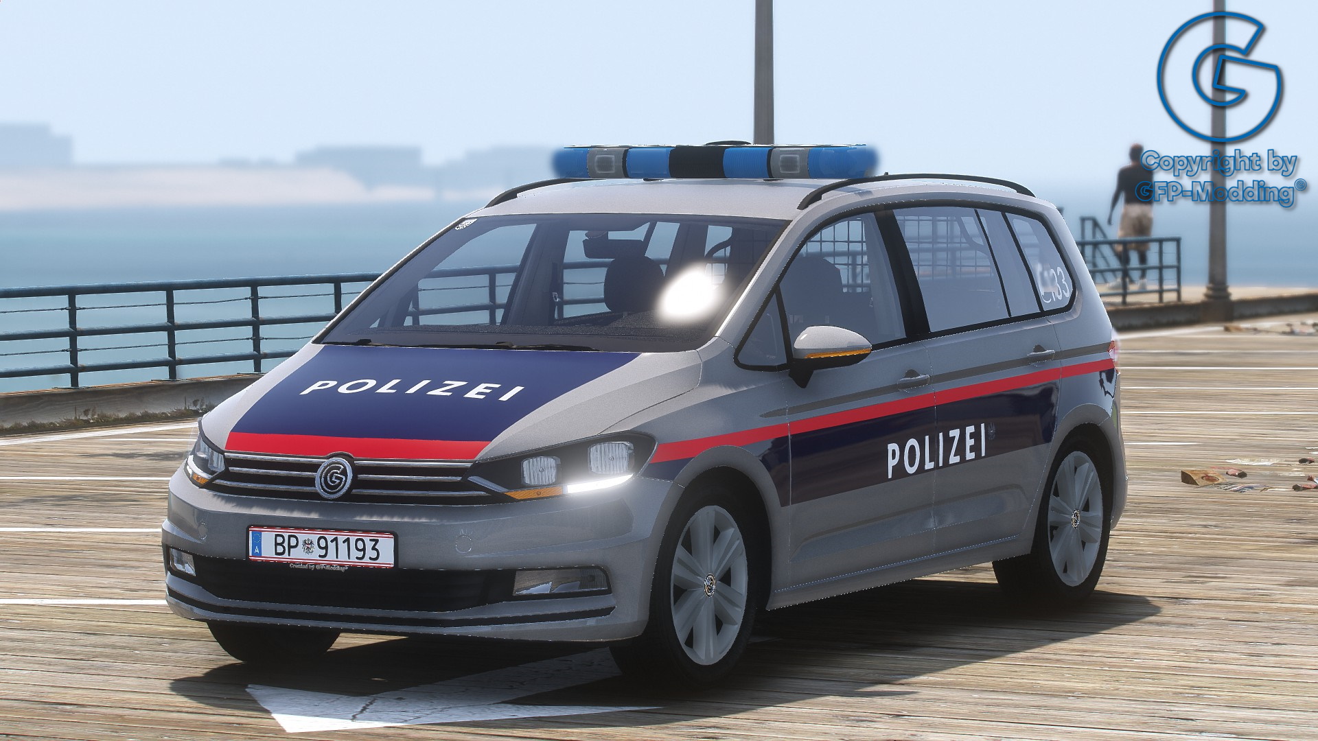 GFP Touran Polizei Österreich [REPLACE] [ADDON] [FIVEM] [ELS] [REFLECTION]