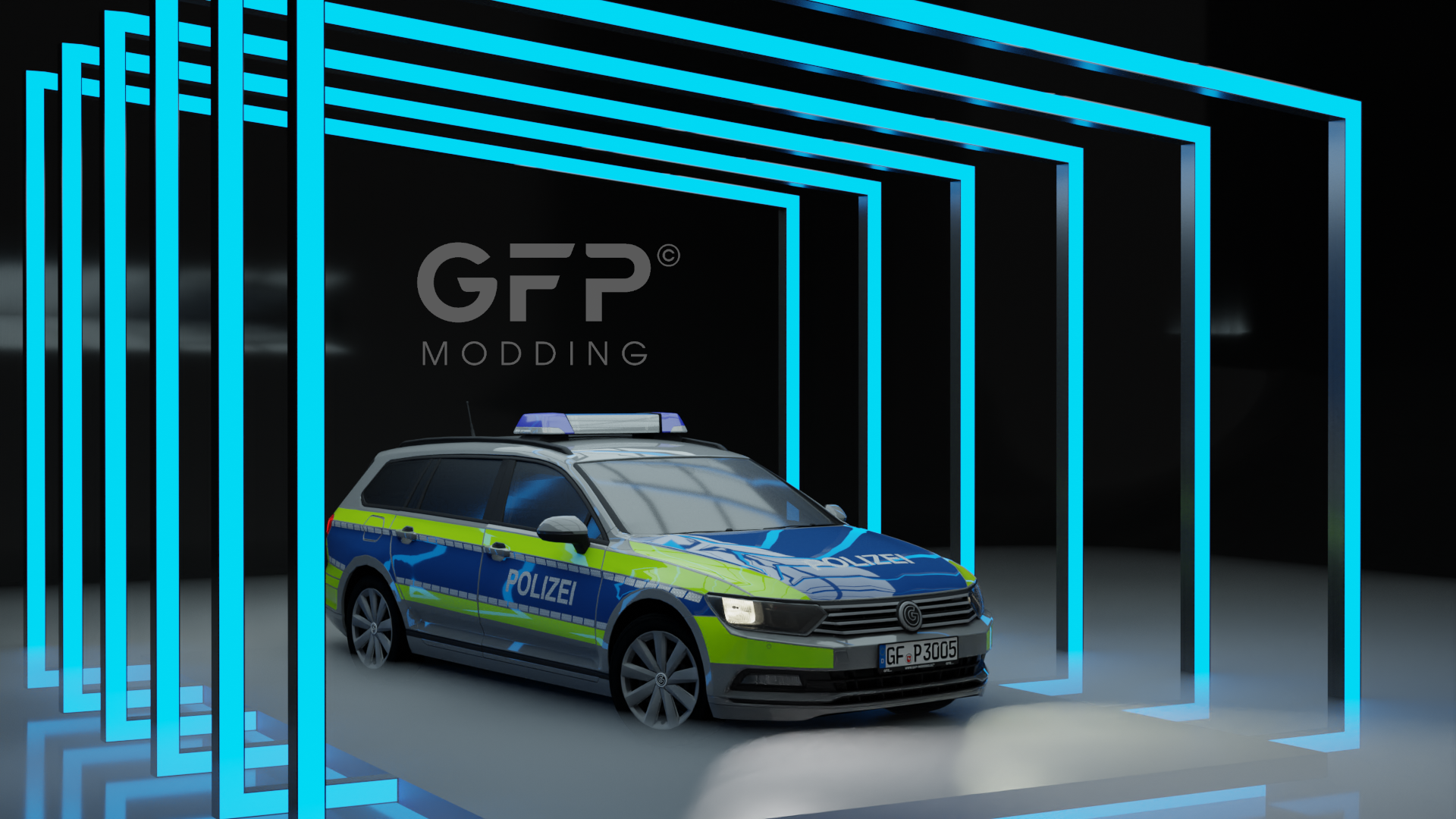 GFP Passat B8 Polizei Niedersachsen [REPLACE] [ADDON] [FIVEM] [EDITABLE BRAND] [ELS] [REFLECTION]